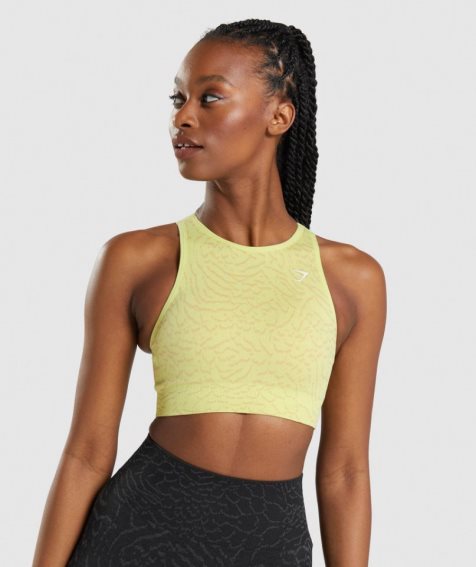 Staniki Sportowe Gymshark Adapt Animal Seamless Damskie Żółte | PL 806UWV